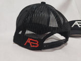 A&B Black Trucker Dad Hat (Women & Big kids) Snapback Up to size 7 1/2