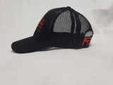 A&B Black Trucker Dad Hat (Women & Big kids) Snapback Up to size 7 1/2