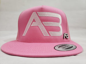 A&B PINK BLOSSOM FLAT BIB SNAPBACK W/PIN (Flat stitch)